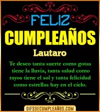 GIF Frases de Cumpleaños Lautaro